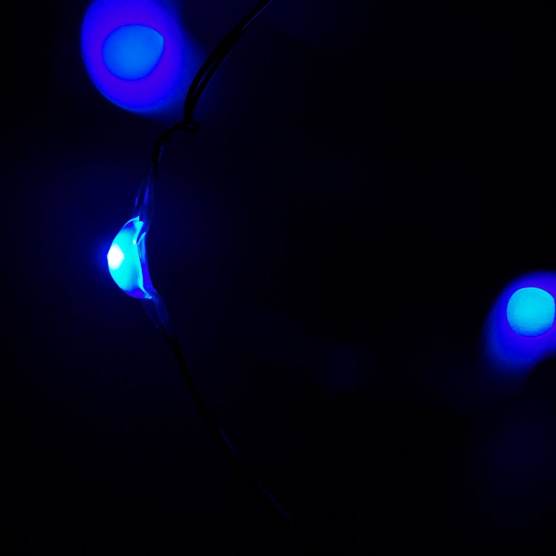 RTGS 2 Sets 20 LEDs Blue Color String Lights Silver Wire Indoor and Outdoor 6.5 Feet Firefly Starry Fairy Lights Battery Powered for DIY, Christmas, Holidays, Party, Bedroom and Centerpieces - Image 5